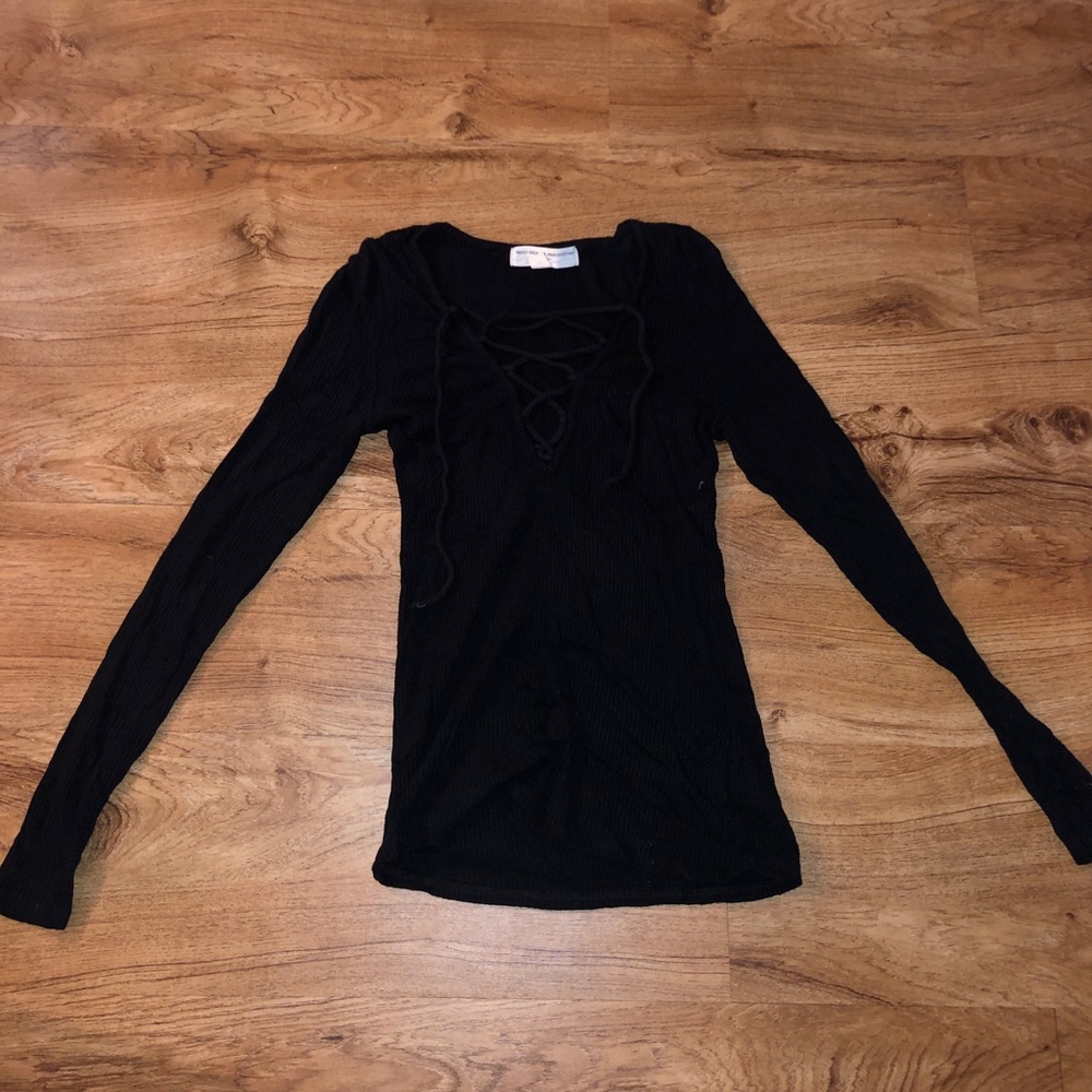 Urban outfitters Lace up long sleeve top